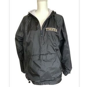 Charles River “THETA” Fleece Lined Half Zip Rain Jacket Size Small